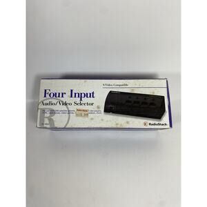 RadioShack Four Input Audio/Video Selector Model Number 15-1966 NIB